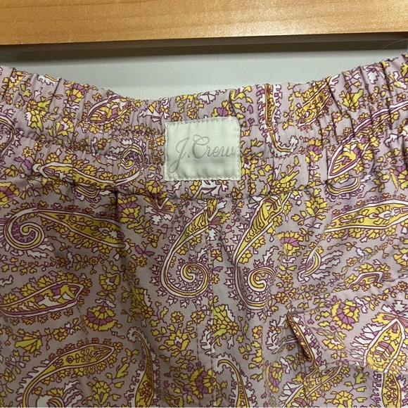J. Crew Paisley Print Paddle Shorts High Waisted - Pink and Yellow Classic - Picture 5 of 8